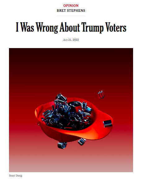 ▲ Bret Stephens, ‘I Was Wrong About Trump Voters’(by The New York Times)